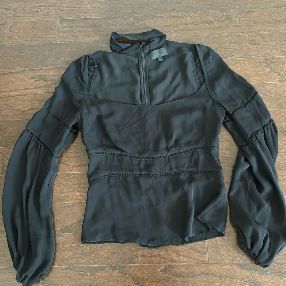 Intermix black flowy top